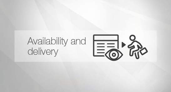 Lieferung Availability and delivery